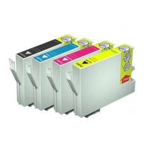 Epson Compatible T0461 Black, T0472 Cyan, T0473 Magenta, T0474 Yellow Inks Cartridge Value Pack