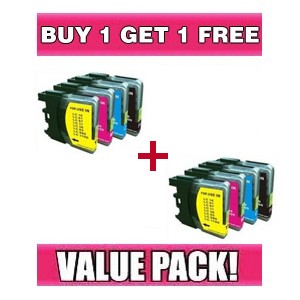 Brother LC67 / LC38 Value Pack (C / M / Y / BK) - BUY 1 GET 1 FREE