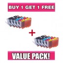 Canon PGI 5 CLI 8 Compatible Value Pack with chip - BUY 1 GET 1 FREE
