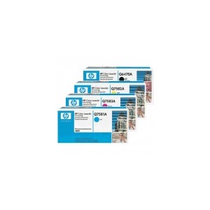 HP Q6470A Q7581A Q7582A Q7583A Genuine Toner Set