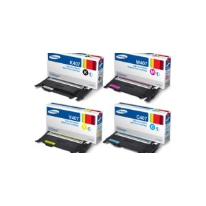 Genuine Samsung 4 Pack CLP320 CLP325 CLX3185 Toner Cartridge Set CLTP407C CLT-P407C CLT-K407S CLT-C407S CLT-M407S CLT-Y407S