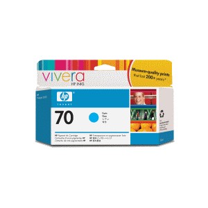 HP No.70 Cyan Ink Cartridge C9452A