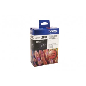 Brother Genuine LC73 Black Twin Pack