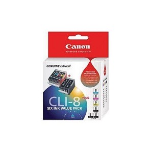 Canon PGI 5 BK x 2 & CLI 8  C,M,Y,BK Plus Pack
