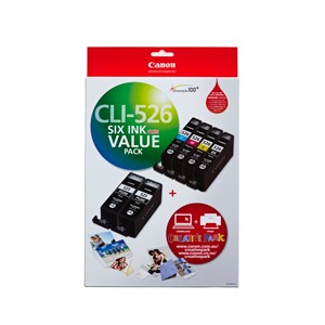  Canon CLI526 Ink Plus Pack-CI526- B/C/M/Y x 1 & CI525 x 2