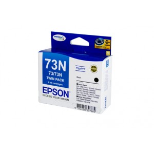 Epson Genuine T1051 (73N) Black Ink Twin Pack