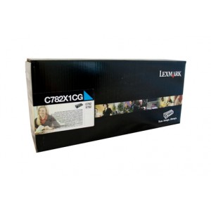 Lexmark C782 Extra High Yield Cyan Prebate Toner C782X1CG