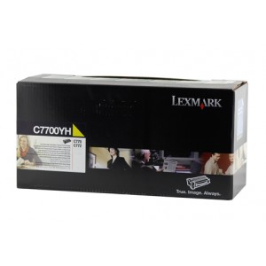 Lexmark C772 Yellow High Yield Prebate Toner C7700YH