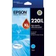 Epson 220 Genuine HY Cyan Ink Cartridge Standard Yield