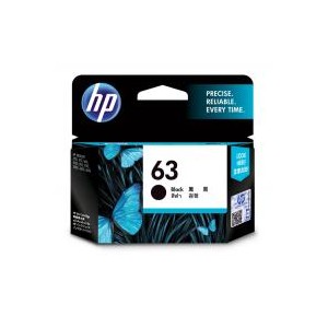 HP No. 63 Black Ink Cartridge - 190 pages