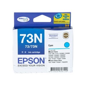 Epson Genuine T1052 (73N) Cyan Ink Cartridge